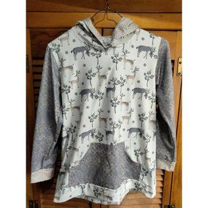 Two Can Deer Hooded Long Sleeve With Pockets Girls Size 14/16